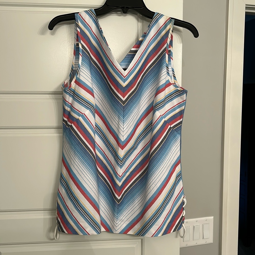 Brooks Brothers Vneck stripe tank